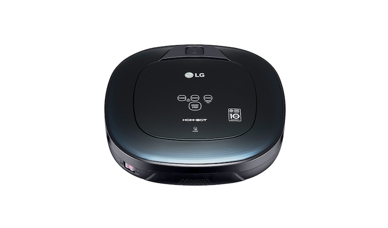 Vy framifrån av Ny robotdammsugare i ocean black färg med Smart Inverter Motor™ och ännu noggrannare rengöring i hörnen VR8600OB